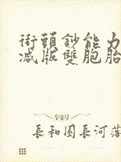 街头钞能力无删减版双胞胎封面