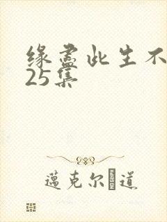 缘尽此生不相逢25集