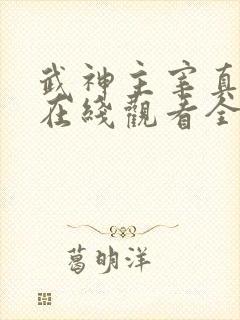 武神主宰真人版在线观看全集免费播放封面