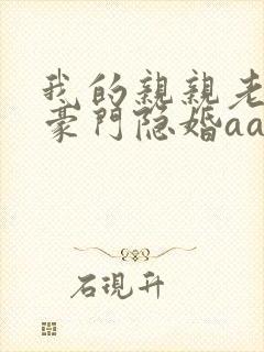 我的亲亲老婆 豪门隐婚aa制封面