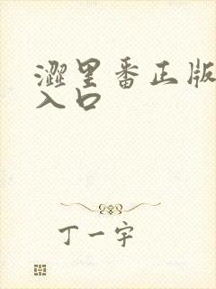 涩里番正版网页入口