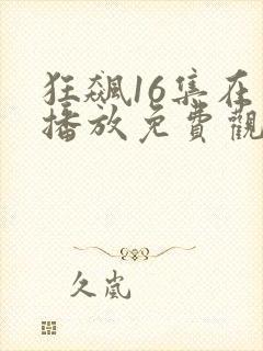 狂飙16集在线播放免费观看