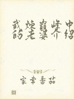 武炼巅峰中杨开的老婆介绍