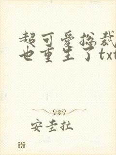 超可爱总裁老婆也重生了txt