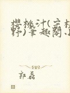 樱桃汁(宋枝江野)笔趣阁小说封面