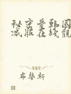 秘密爱韩国无删减版在线观看