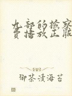 九部的检察官免费播放正版封面