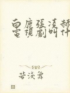 白鹿张凌赫演的电视剧叫什么