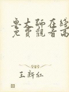 鲁大师在线观看免费观看高清电视剧