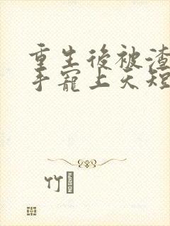 重生后被渣男对手宠上天短剧封面