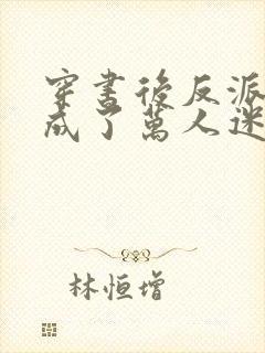 穿书后反派炮灰成了万人迷布衣疯子封面