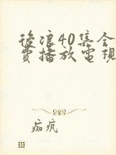 后浪40集全免费播放电视剧封面