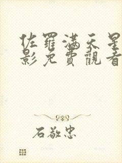 佐罗满天星版电影免费观看封面