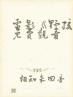 电影《野孩子》免费观看