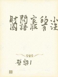 财阀家的小儿子国语版有没有