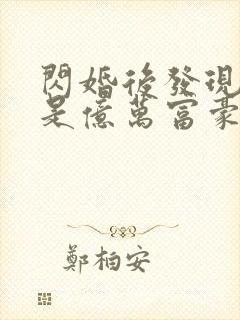 闪婚后发现老公是亿万富豪(小说)