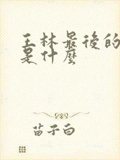 王林最后的结局是什么