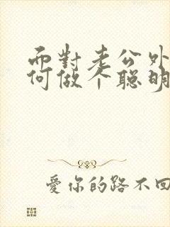 面对老公外遇如何做个聪明的妻子封面