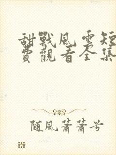 甜战风云短剧免费观看全集