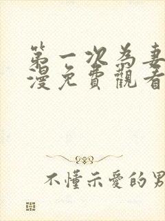 第一次为妻子动漫免费观看全集完整