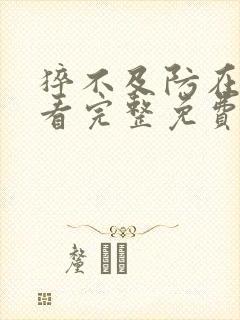 猝不及防在线观看完整免费高清原声满天星封面