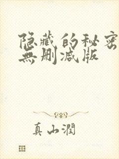 隐藏的秘密电影无删减版封面