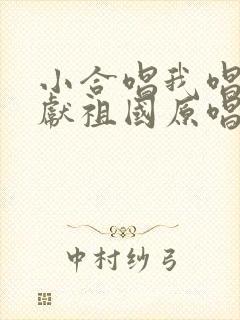 小合唱我唱赞歌献祖国原唱版