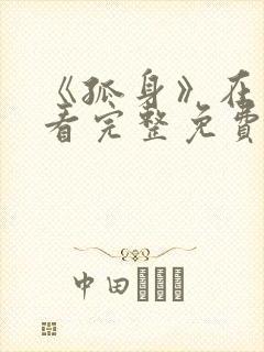 《孤身》在线观看完整免费观看封面