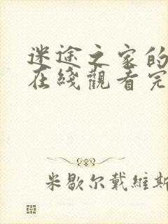 迷途之家的姐姐在线观看完整版