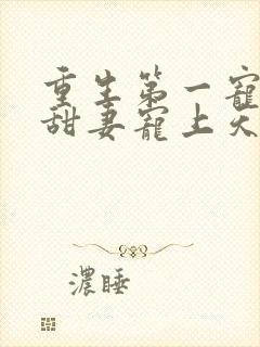 重生第一宠大佬甜妻宠上天免费阅读