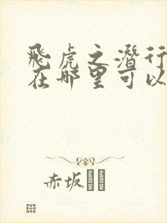 飞虎之潜行极战在哪里可以免费看