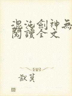 混沌剑神无删减阅读全文