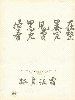 扫黑风暴在线观看免费完整版全集封面