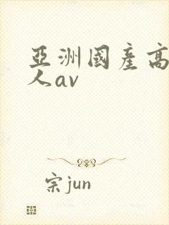 亚洲国产高清成人av