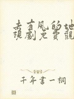 去有风的地方电视剧免费观看完整版星辰影院封面