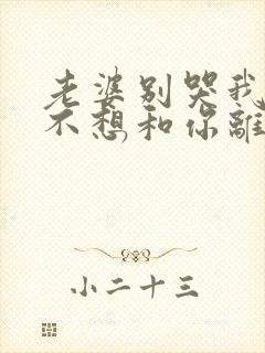 老婆别哭我真的不想和你离婚短剧在线观看封面