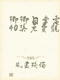 卿卿日常电视剧40集免费观看全集