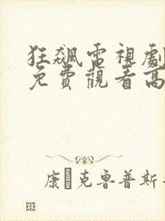 狂飙电视剧全集免费观看高清