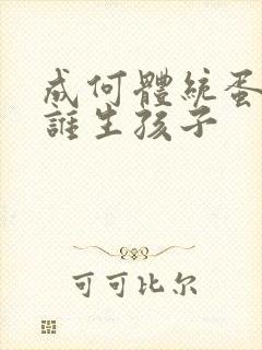 成何体统蛋总和谁生孩子封面