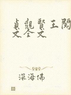 贞观贤王阅读全文全文封面