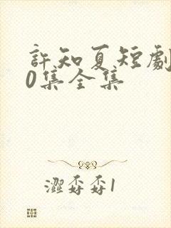 许知夏短剧100集全集封面