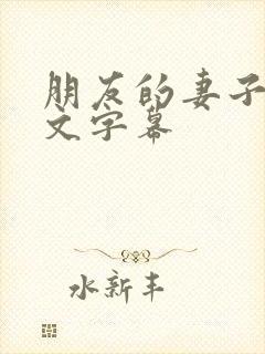 朋友的妻子3中文字幕