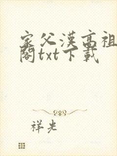 家父汉高祖笔趣阁txt下载
