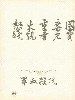 怒火重案国语在线观看免费完整版封面