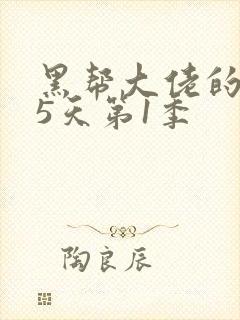 黑帮大佬的365天第1季