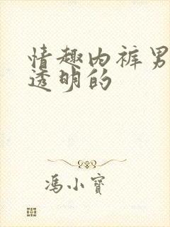 情趣内裤男士的透明的