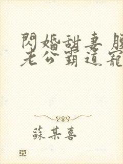 闪婚甜妻 腹黑老公霸道宠