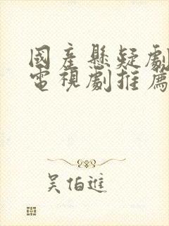 国产悬疑剧破案电视剧推荐