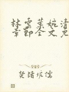 林云叶婉清最新章节全文免费阅读