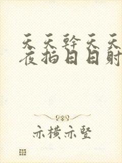 天天干天天操夜夜拍日日射